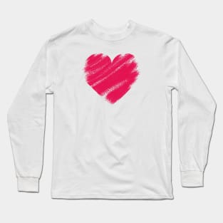 Charcoal Heart Long Sleeve T-Shirt